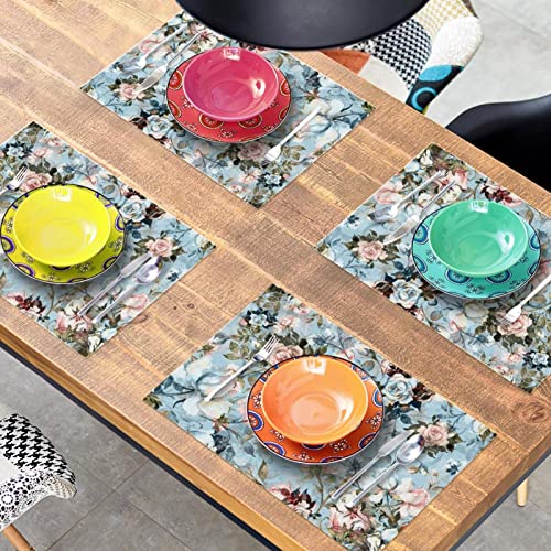 Set de table vintage rose de haute qualité résistant à la chaleur x6 - 8