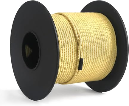 NewDoar Kevlar Braided Cord, 1.5mm 50FT, 12 Strand, High-Strength, Abrasion & Flame-Retardant, Suitable for Camping, Fishing, EDC