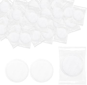 Individually Wrapped Cotton Rounds, Circular Cotton Pads, Individually Packaged, Easy to Carry, Suitable for Travel, Hotels, Business Trips, Camping 2 pcs/Set, 100 Set, in Total 200 pcs