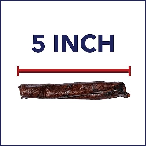 Miniatura 3 de Pet Factory 100% fabricado en Estados Unidos carne de res de 5 pulgadas, rollos de chips masticables para perros, sabor a carne de res y pollo, 18