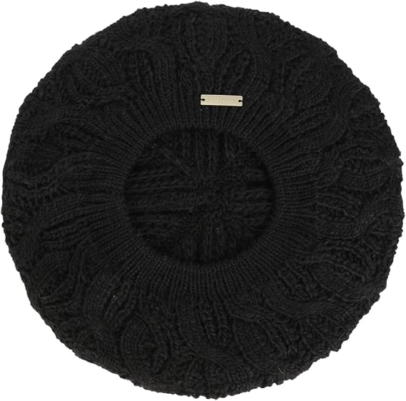 Seeberger Uni Knit Beret Women Black One Size