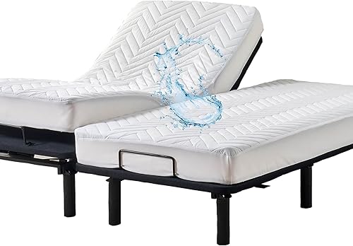 Miniatura 8 de Kingnex Protector de colchón acolchado impermeable con bolsillo profundo, tamaño Queen