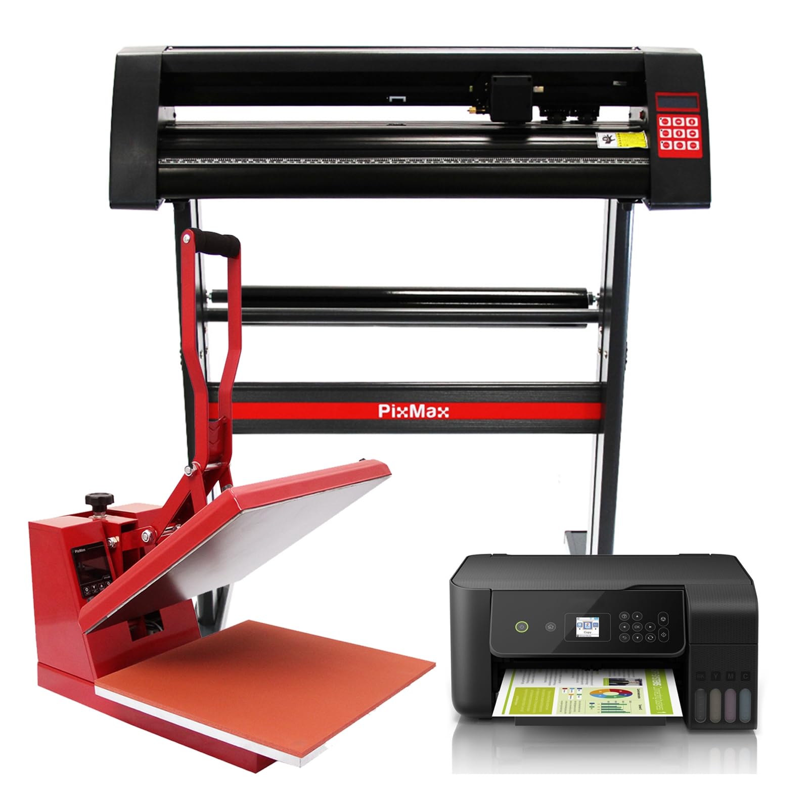 Pressa termica a sublimazione 38cm Macchina per il trasferimento di calore per la sublimazione plotter da taglio in vinile stampante Incluso con 12 mesi di abbonamento SignCut Pro 24 mesi di garanzia