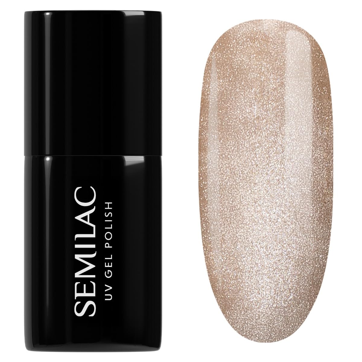 SEMILAC Gel Nail Polish 661 Linen Gloss Effect - Gel Polish - Soak Off Easy To Use LED/UV Nail Lamp - Long Lasting Manicure and Pedicure up to 3 weeks