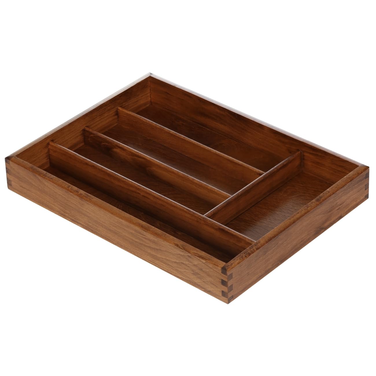 Bütic - Cubertería de madera para el hogar y el gastro (3 compartimentos, 4 compartimentos, 5 compartimentos, 4 compartimentos), color marrón