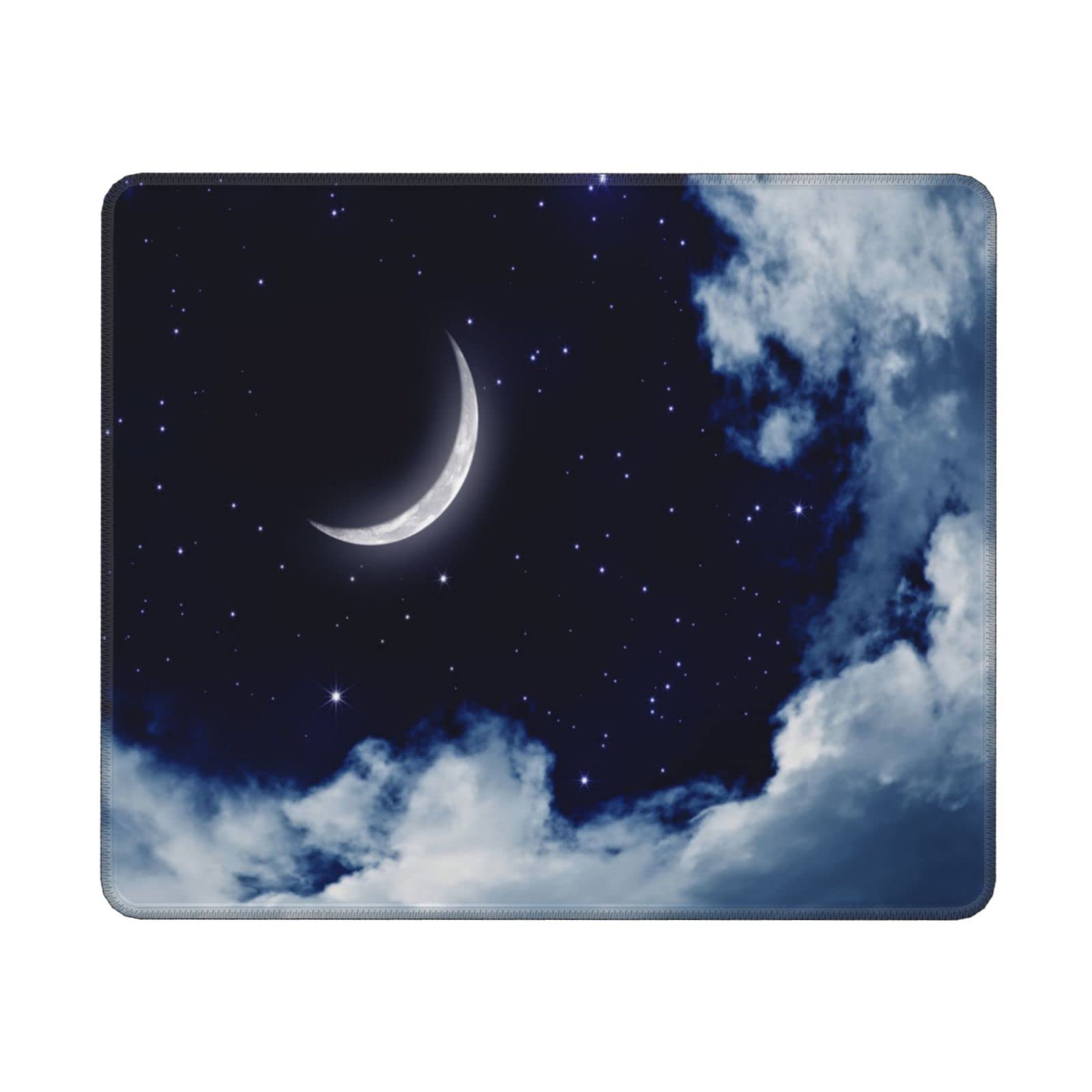 Amazon.co.jp: マウスパッド 夜景 夜空 おしゃれ 三日月と星