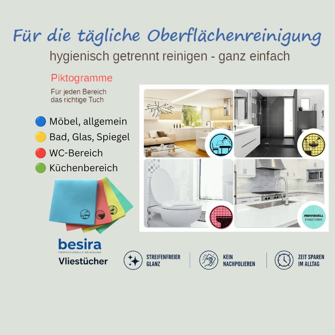 Lot de 8 lingettes de nettoyage, antibactériennes, durables, avec argent, pour la maison et le commerce, brillance sans laisser de traces (robinets, fenêtres, verre, acier inoxydable, écrans, meubles)