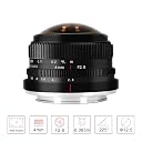 7artisans 4mm F2.8 Fisheye Ultra Wide Angle Lens Manual Focus Prime Lens Compatible for Canon M Mount Mirrorless Camera for Canon Eos-M1 Eos-M2 Eos-M3/M5/M6/M10/M50, Black gallery image