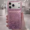 Coverzone İPhone 17 Pro Max İle Uyumlu Yüksek Kalite Özel Tasarım Hologramlı Kurdele Desenli Sert Silikon Şık Telefon Kılıfı Pembe İdb-264