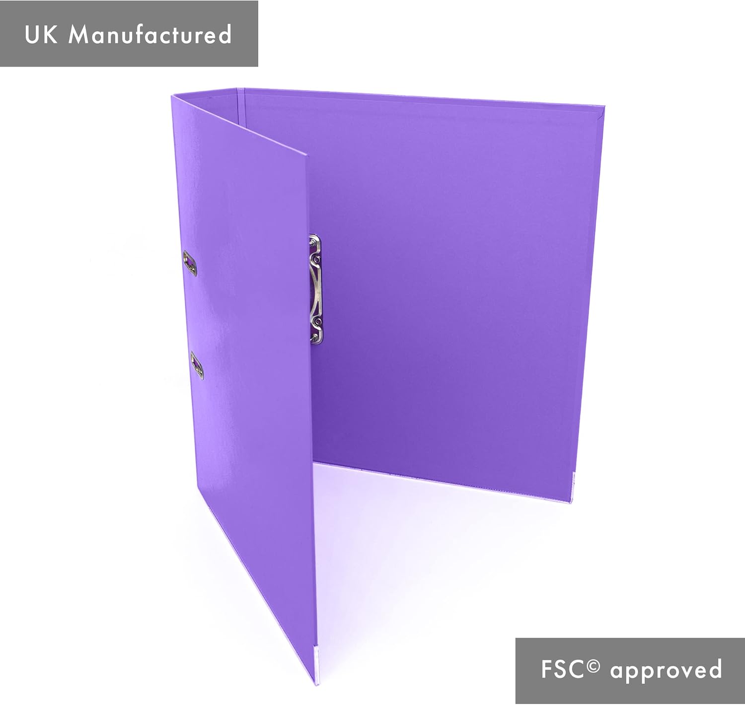 Pukka Pad, Brights A4 Lever Arch Files – 10 Pack – 70mm Spine with Customisable Label for Large Amounts of Documents and Thumb Hole Retrieval – 32 x 28cm, Purple