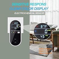 Vista 3 de Detectores de Monóxido de Carbono, Detector de Monóxido de Carbono Enchufable con Sensor de Temperatura y Humedad Integrado, Alarma de Nivel de CO