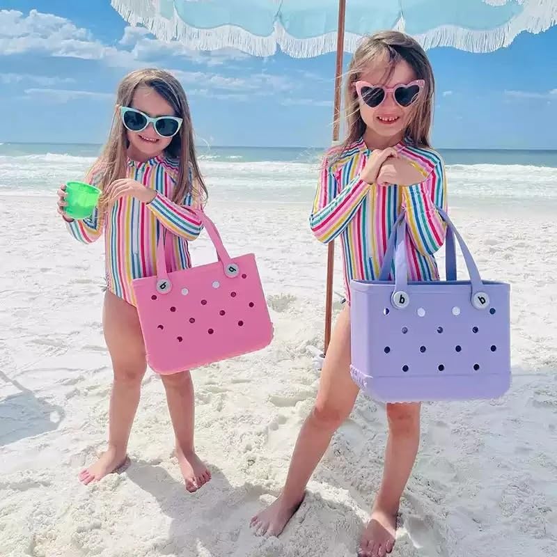 Bolsas de Playa Grandes,Bolso Playa Mujer Bolso de playa minimalista impermeable for exteriores, viajes, con agujeros, pequeño, material EVA