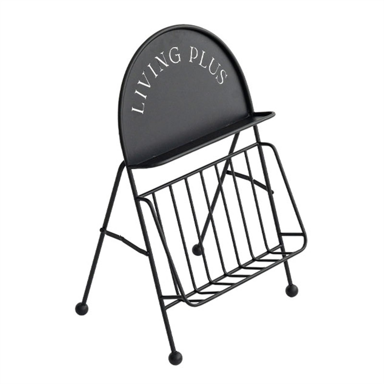 IUokLU floor standing magazine holder Simple Magazine Holder Modern Brochure Stand Desktop Bookshelf Storage Rack Office Small Data Rack Newspaper Stand Ornaments magazine rack (Black)