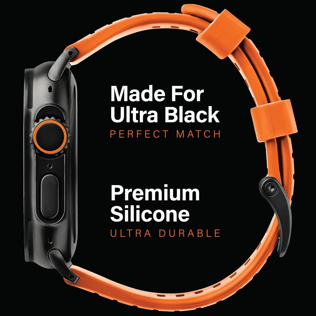Enduro Max Band - Sport Band for Apple Watch ULTRA 3 & ULTRA 2 / 1 [49mm] – Ultra Wide, Waterproof Silicone Apple Watch Strap for Men, Rugged & Secure Fit, Breathable & Sweatproof Replacement Wristband for iWatch ULTRA