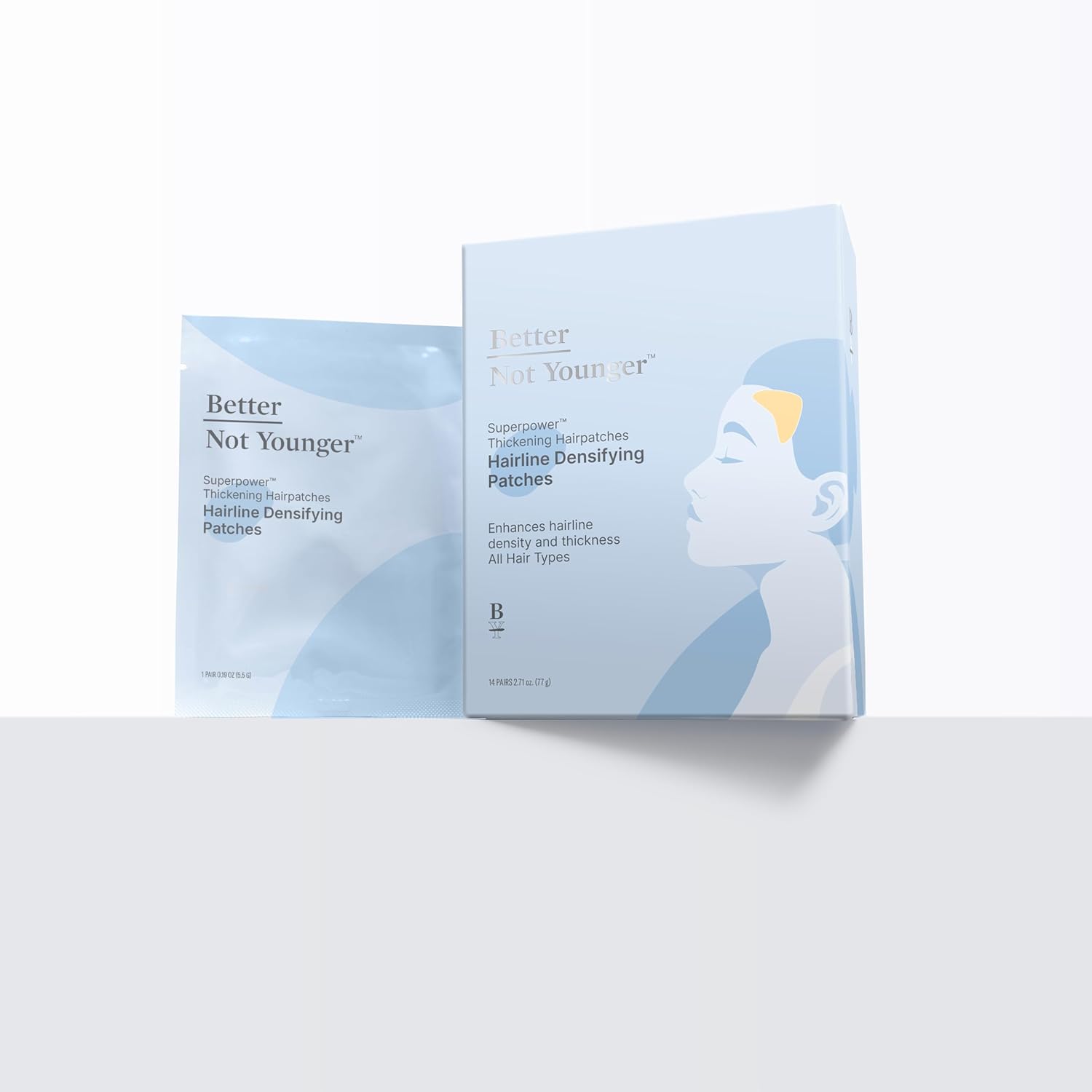 Better Not Younger Superpower™ Thickening Hair Patches for Women 40+ – Hydrogel Hair Regrowth Treatment for Thinning Hairline & Temples. Infused with Capixyl™ & Plant Extracts for Thicker, Fuller Hair