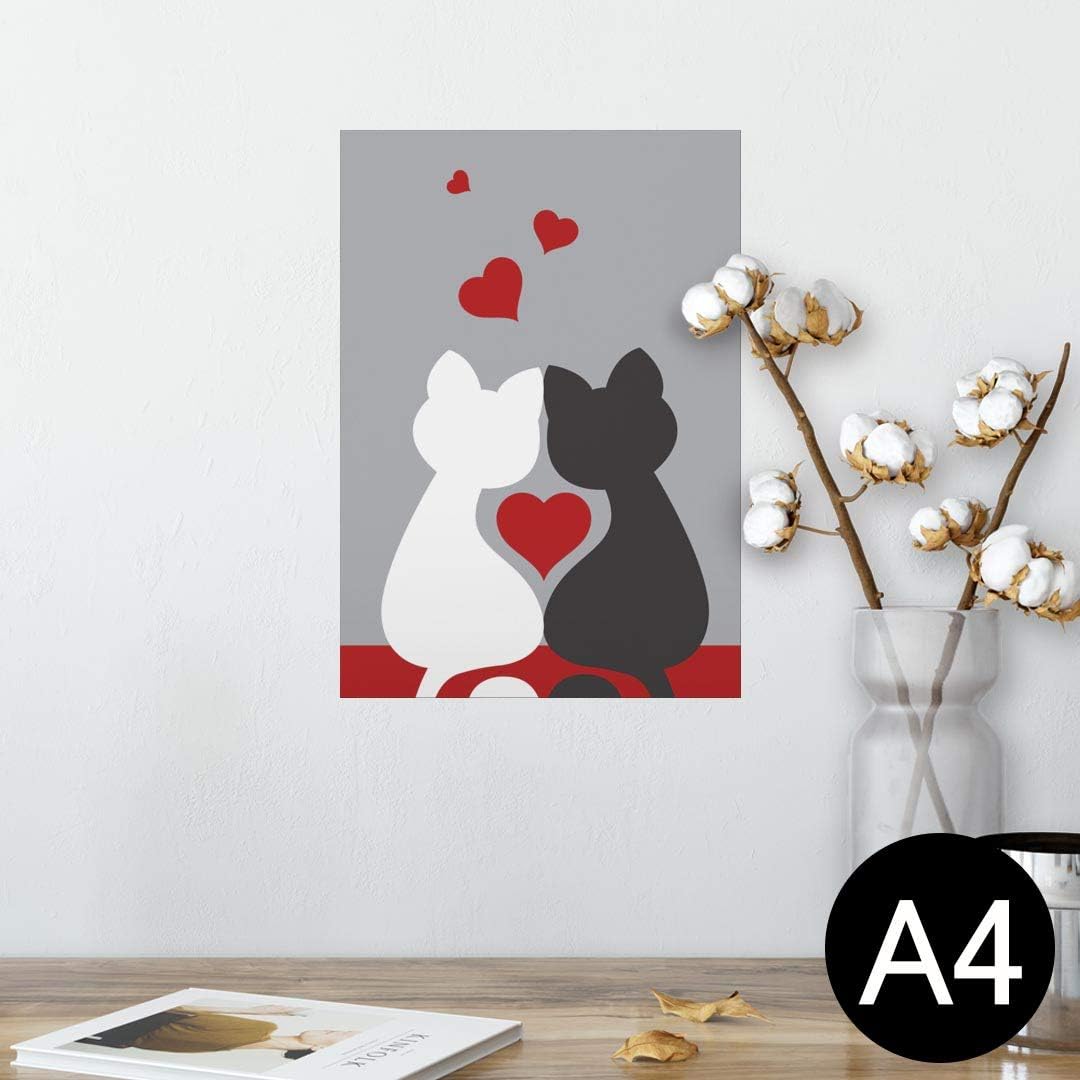 Amazon Co Jp Igsticker ポスター ウォールステッカー シール式ステッカー 飾り 210 297 写真 フォト 壁 インテリア おしゃれ 剥がせる Wall Sticker Poster ラブリー 猫 ハート イラスト パソコン 周辺機器