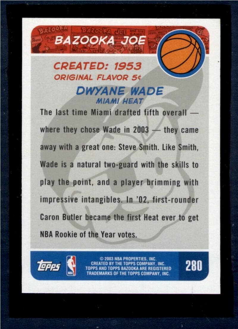 2003-04 Bazooka Mini #280 Dwyane Wade NM-MT Miami Heat Basketball