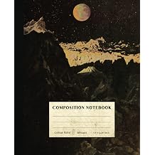 Moon Surface Composition Notebook Vintage Style College Ruled Paper Notebook for Home School College or Work. Gift for Students & Teachers. Earth From The Moon Cover