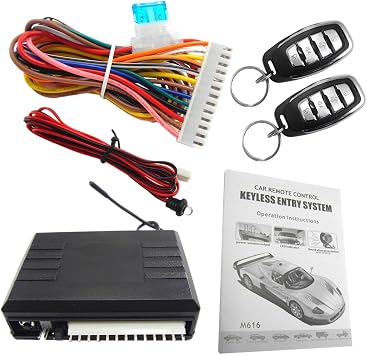Central Locking kit Universal Car Remote Central Kit,Anti-theft Door Lock with Remote Controllers,Fit for 12V Cars