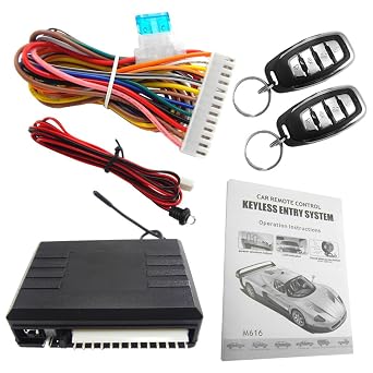 MACHSWON Universal 12V Car Remote Central Kit, Keyless Entry Alarm System with Main Control Unit, Compatible with Most Vehicles
