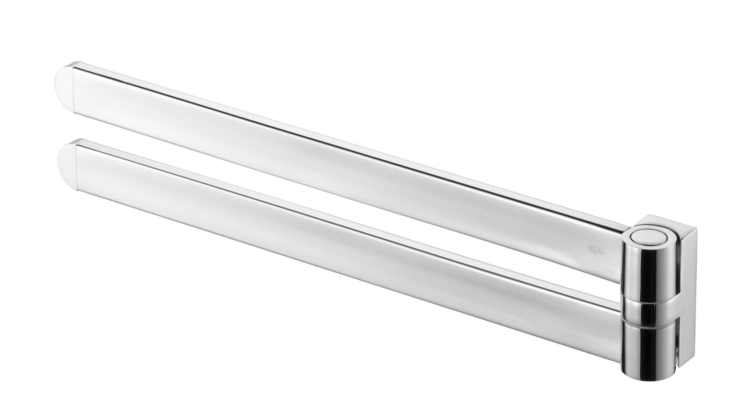 Porte-serviettes 42,5 cm argenté Futura porte-peignoir mural à tiges pivotantes