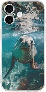 Australian Sea Lion Underwater Photo Phone Case Shockproof Phone Cover Drop Protection Shell Compatible with iPhone 17