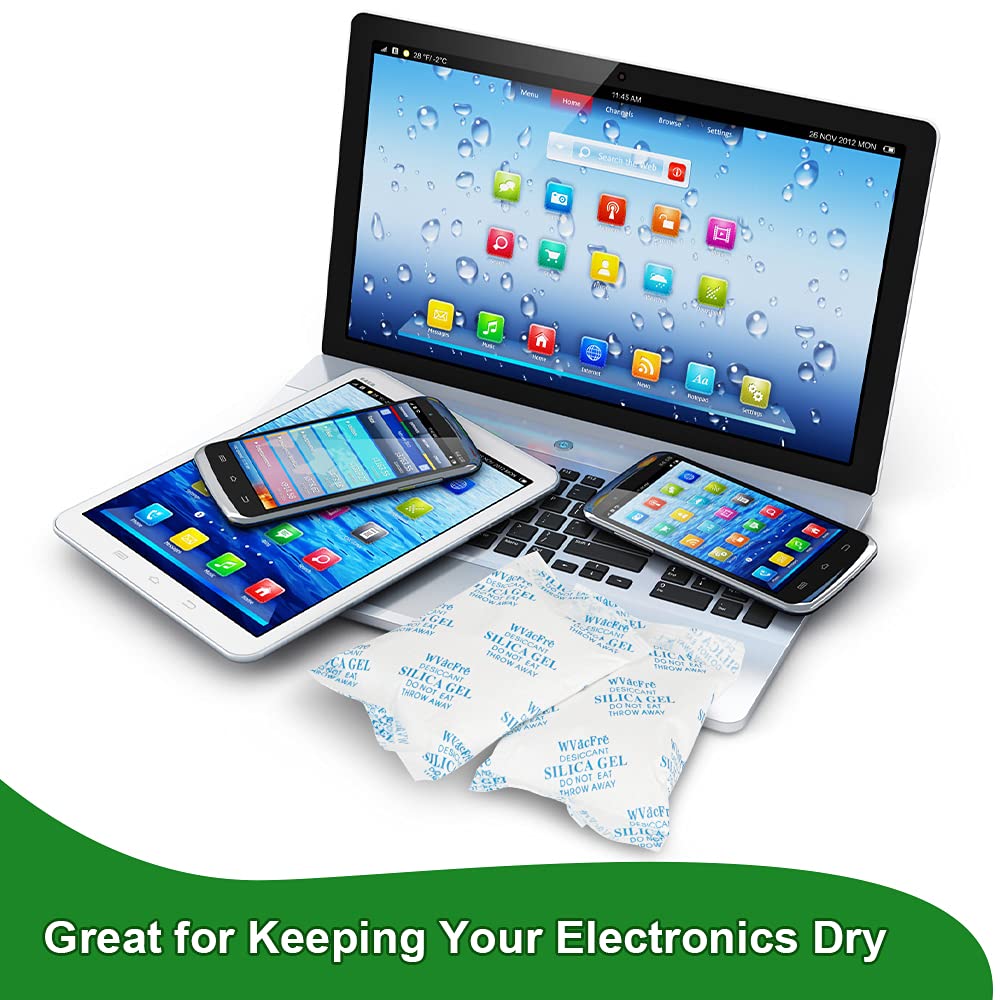 WVacFre 2 Gram(250Packs) Food Grade Moisture Absorber Silica Gel Desiccant Packets for Storage,Desiccant Beads Silica Gel Packs for Moisture Control: Industrial & Scientific