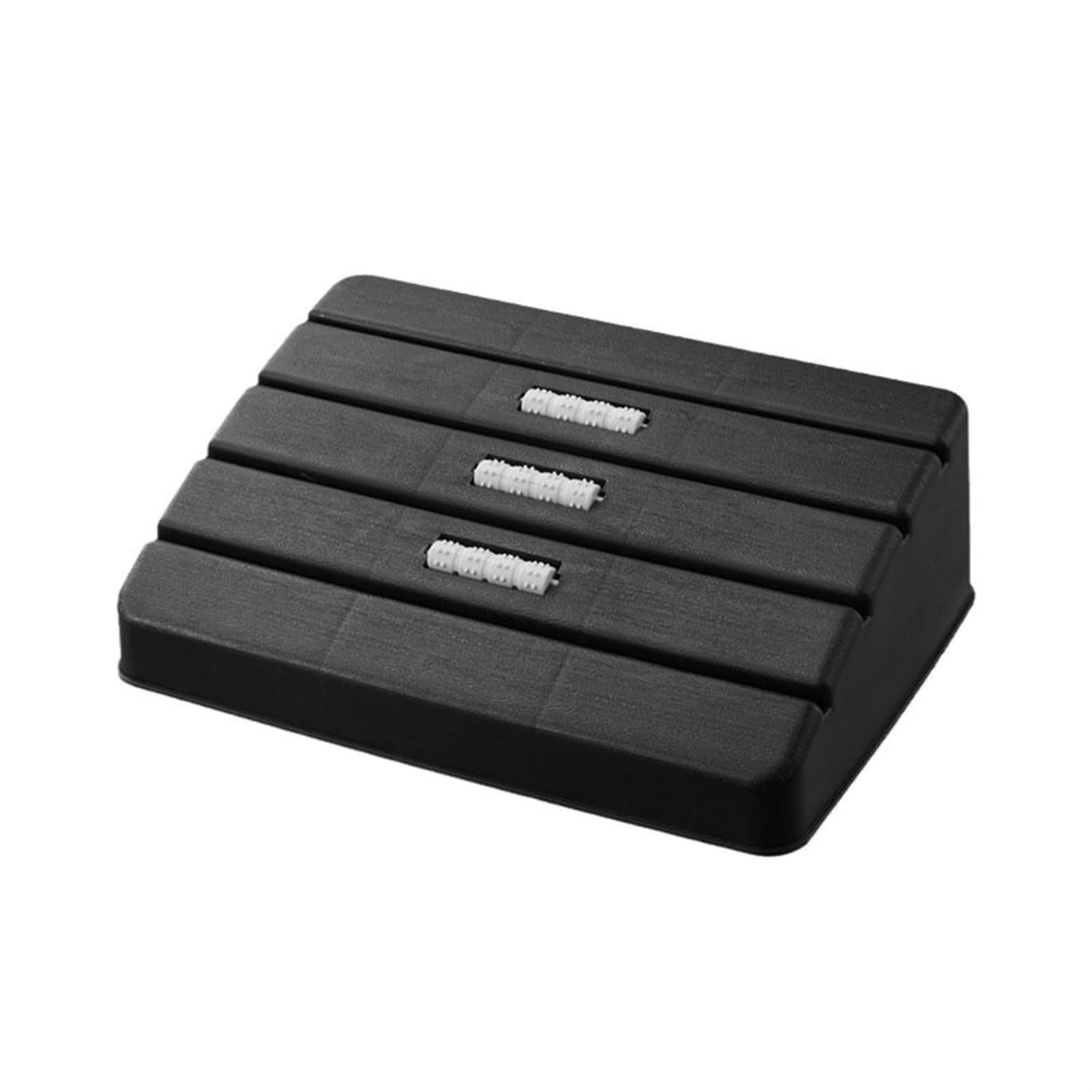 Reposapiés de oficina para debajo del escritorio, Reposapiés Debajo Del Escritorio Masaje Ajustable PP Multicolor 37.5x26x12cm(Black)