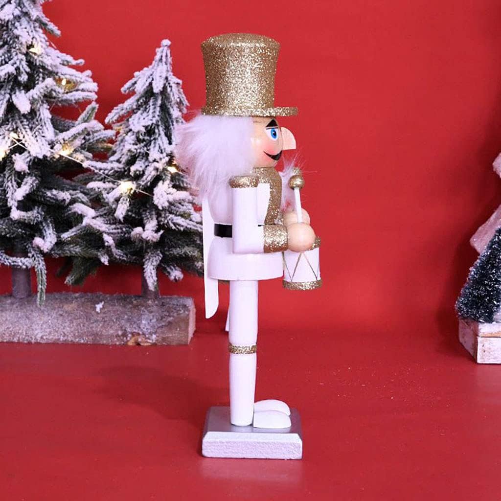 Christmas Wooden Ornaments Figurines Drumming Desktop Office Decoration Tree Ornaments Miniature Ornaments For Christmas Tree Miniature Ornaments Color Miniature