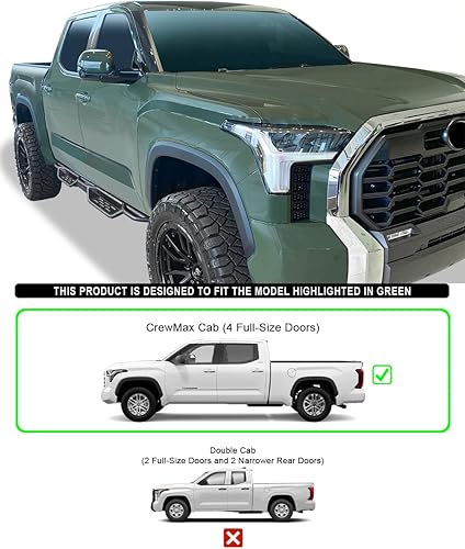 Vista 4 de HD Ridez Estribos de estilo desplegable compatibles con Toyota Tundra 2022-2024 CrewMax