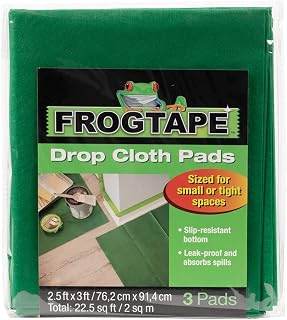 FrogTape Accessories Stoffstempel: Drop Cloth Pads, 2,5 ft x 3 ft / 3er Pack (grün) / 3er Pack