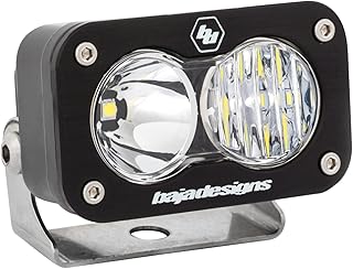 Baja Designs S2 Sport Black LED Light Pod (Driving/Combo; Clear)