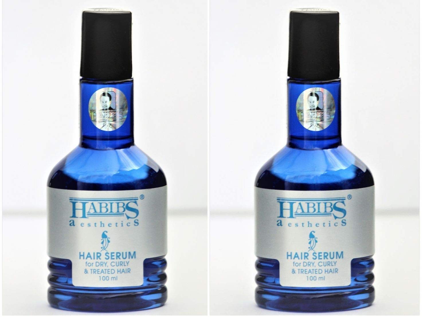 HABIBS COSMETICS Hair Serum for Dry, Curly & Treated Hair 100 ml (Pack Of 2) Hair Serum