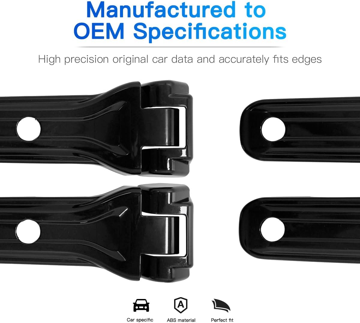 Barong for Jeep Wrangler JL JLU Unlimited Sport Sahara Freedom Rubicon 2-Door and 4-Door 2018-2025 Accessories Rear Door Tailgate Hinge Cover Trim Exterior (Black)