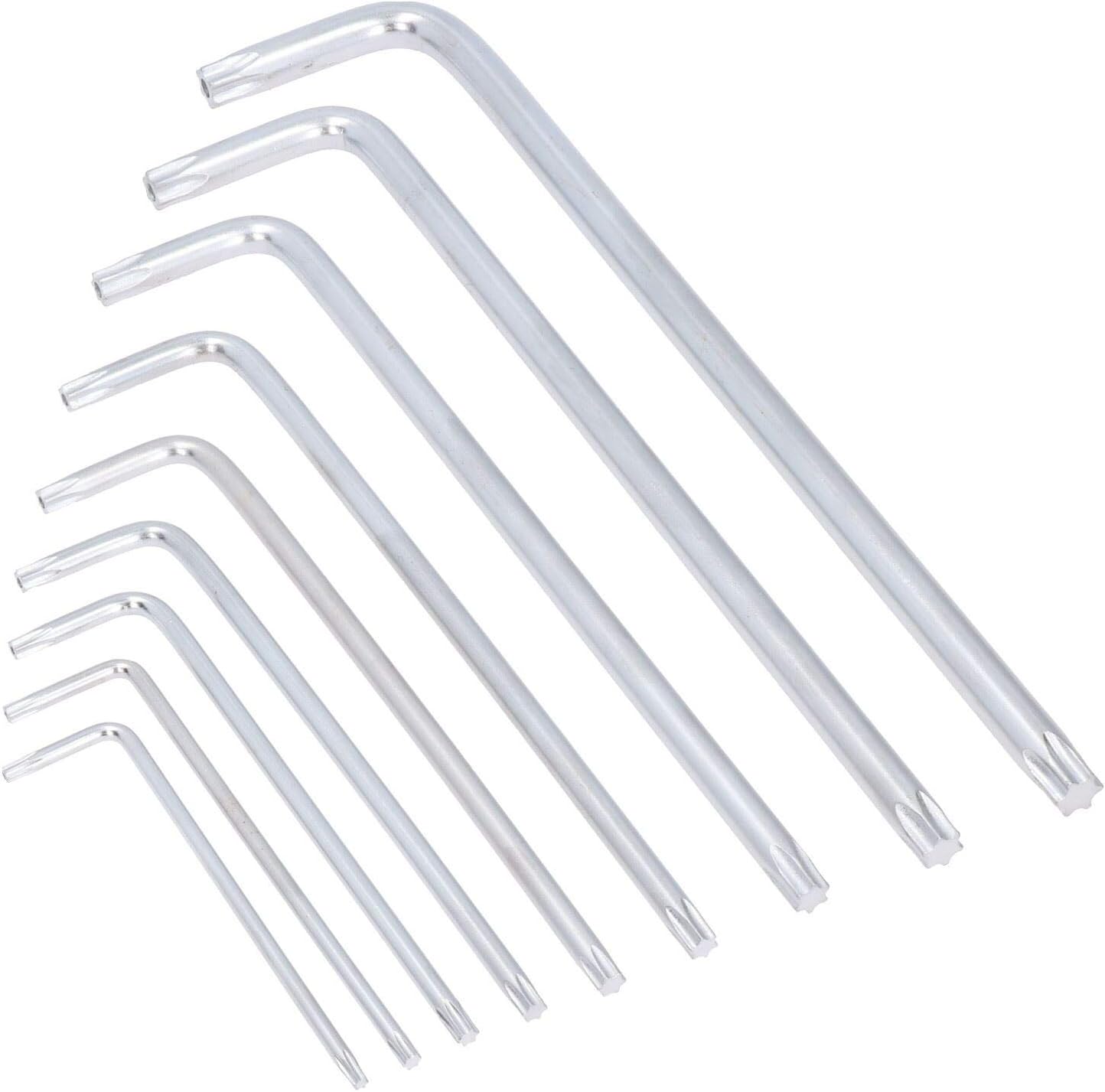 Torx/tamperproof Allen Key Set Extra Long 9pc T10 - T50 by BERGEN AT800