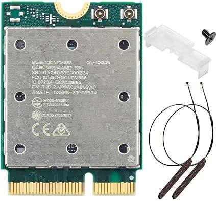 Scheda WiFi 7 QCNCM865 M.2 Con Bluetooth 5.3 Per Intel/AMD – 8774 Mbps, Win11