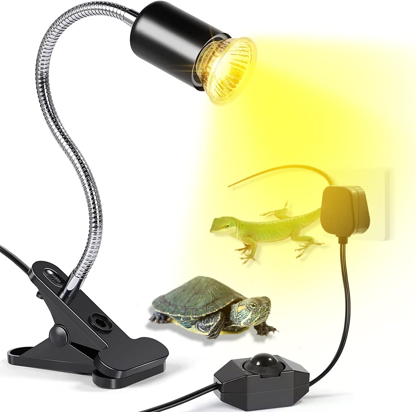 Tortoise Heat Lamp,E27 UVA/UVB Reptile Heat Lamp,360°Flexible Rotating