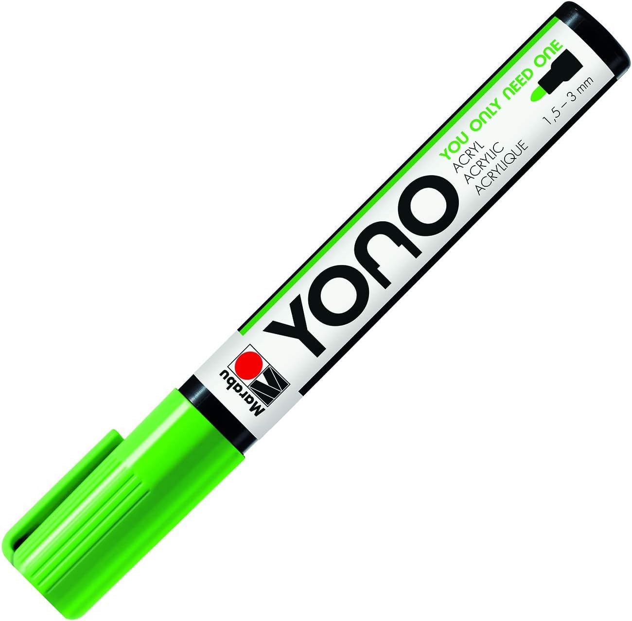 Marabu 12400103061 12400103061-YONO Marker, Reseda 061, versatile acrylic pen with Japanese bullet tip, water-based, non-fading and waterproof, for almost all surfaces, 1.5-3 mm