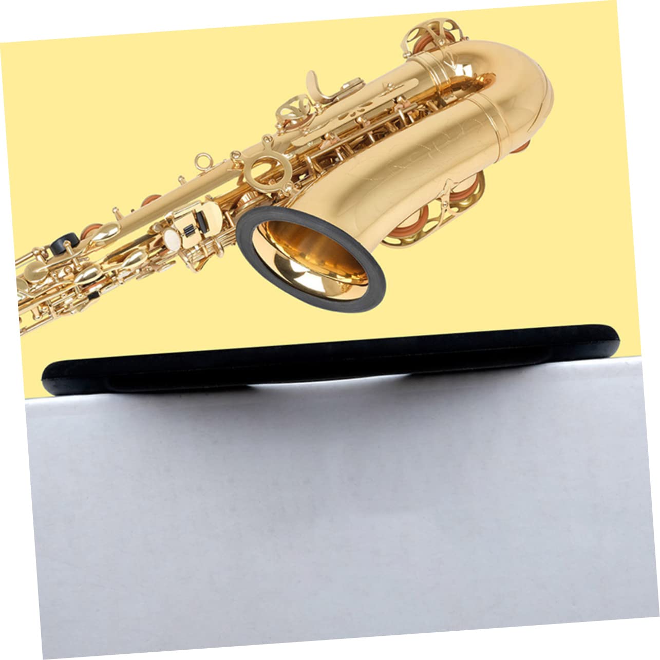 Abaodam Saxophone Mute Ring Flexible Silicone Sound Dampener for Flat Alto Sax Reduces Noise Easy to Use for Practice and Performance