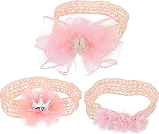 Toyvian 3 Pçs Faixa De Cabelo Para Bebê Recém-Nascido Faixa De Cabelo Para Recém-Nascidos Arco De Pano Faixa De Cabeça Para Crianças Arcos De Bebê Flor Acessórios De Cabelo Acessório De