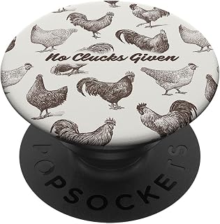 No Clucks Given Chicken Design PopSockets Adhesive PopGrip