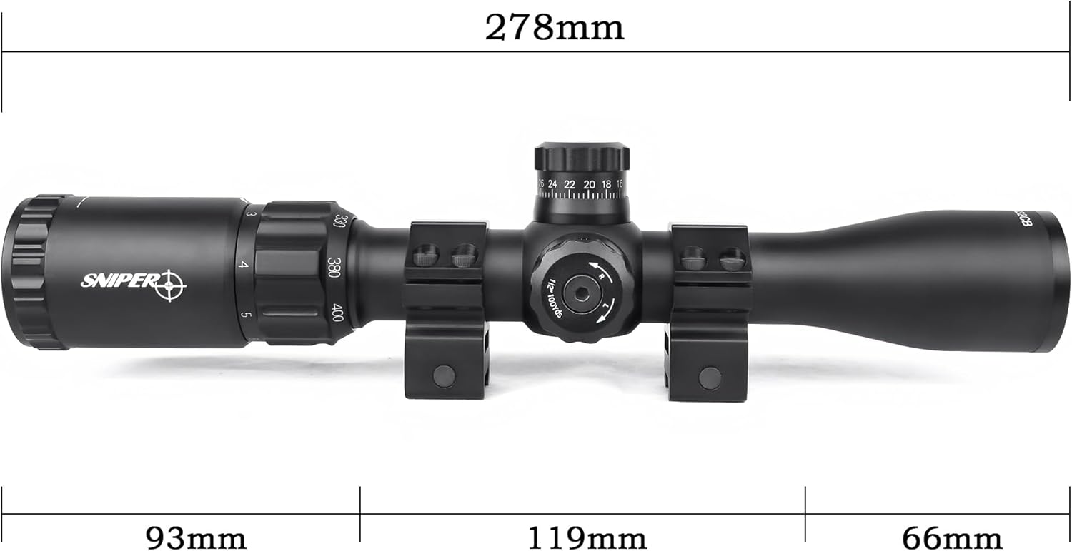 Crossbow Scope 2-7X32 with Speed Ring 270-450 FPS for Crossbows scopes for Hunting (MT2-7X32CB)