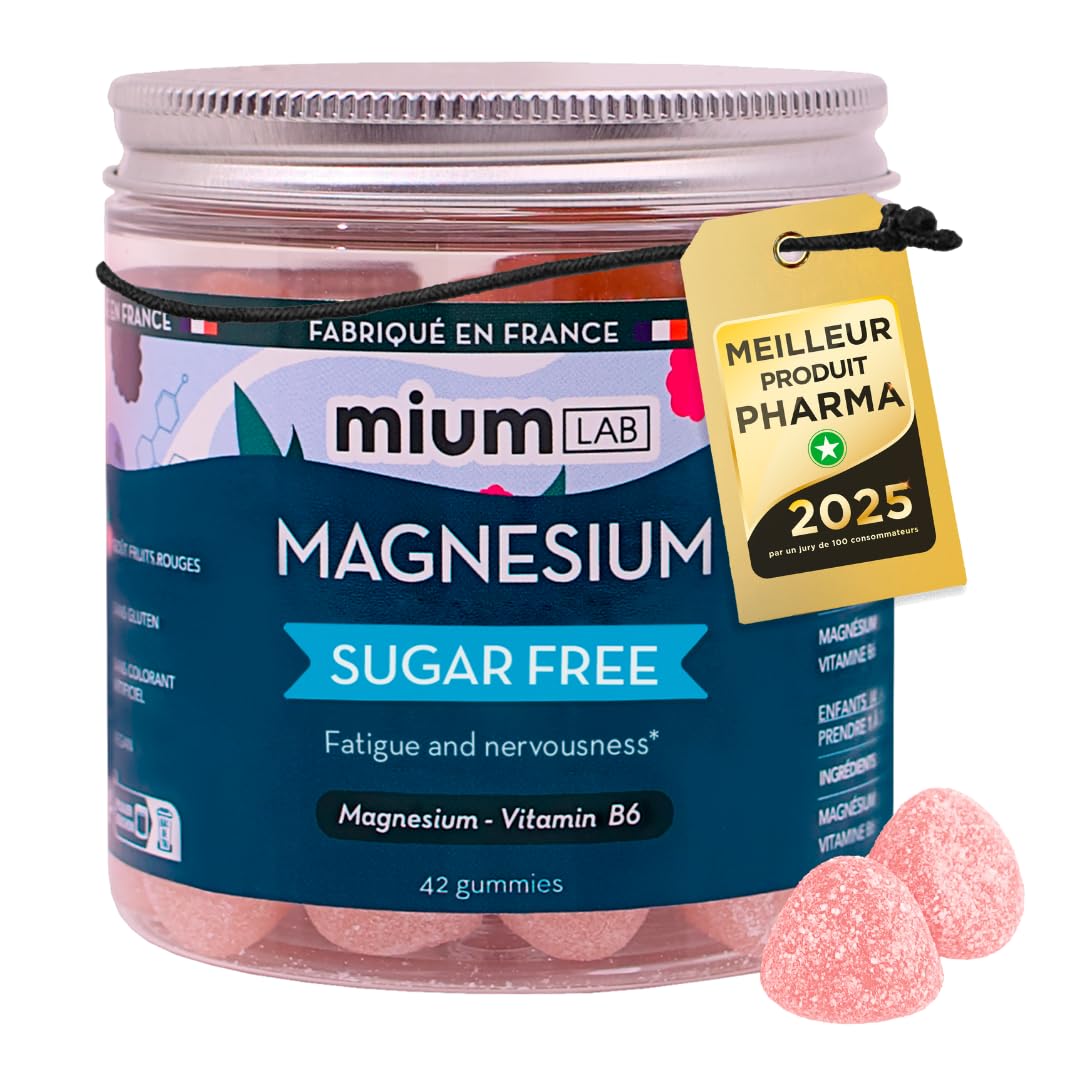 Mium Lab - Magnesium Citrate 300mg - Superior Absorption vs Marine Magnesium - with Vitamin B6 - Reduces Fatigue, Stress and Nervousness - 21-Day Program