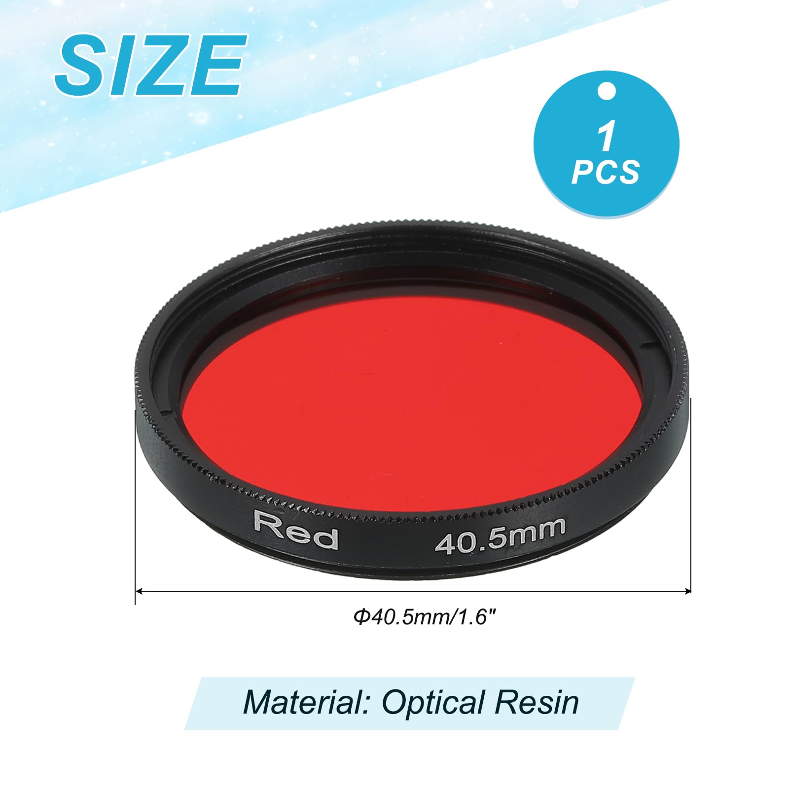 QUARKZMAN Filtro Rosso 40.5mm Per Obiettivo Fotocamera: Filtro Ottico In Resina Per Scatti Caldi E Atmosferici – Ideale Per Tramonti, Foglie D'Autunno E Paesaggi