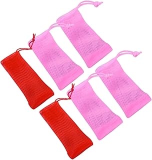 HONMEET 6 Peças Saco De Sabão Sabão Bolha Sabão Orgânico Bucha Orgânica Saco Protetor De Sabão Bolha Espuma Líquido Sabão Esfoliante Malha Sabão Espuma Líquido Esfregando Bolha Líquido