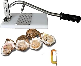 Oyster Opener Machine, Oyster Shucking Machine, Adjustable Height in 3 Positions, 500-800 Pieces/H Output, Curved Long Handle, for Restaurant, Seafood Markets