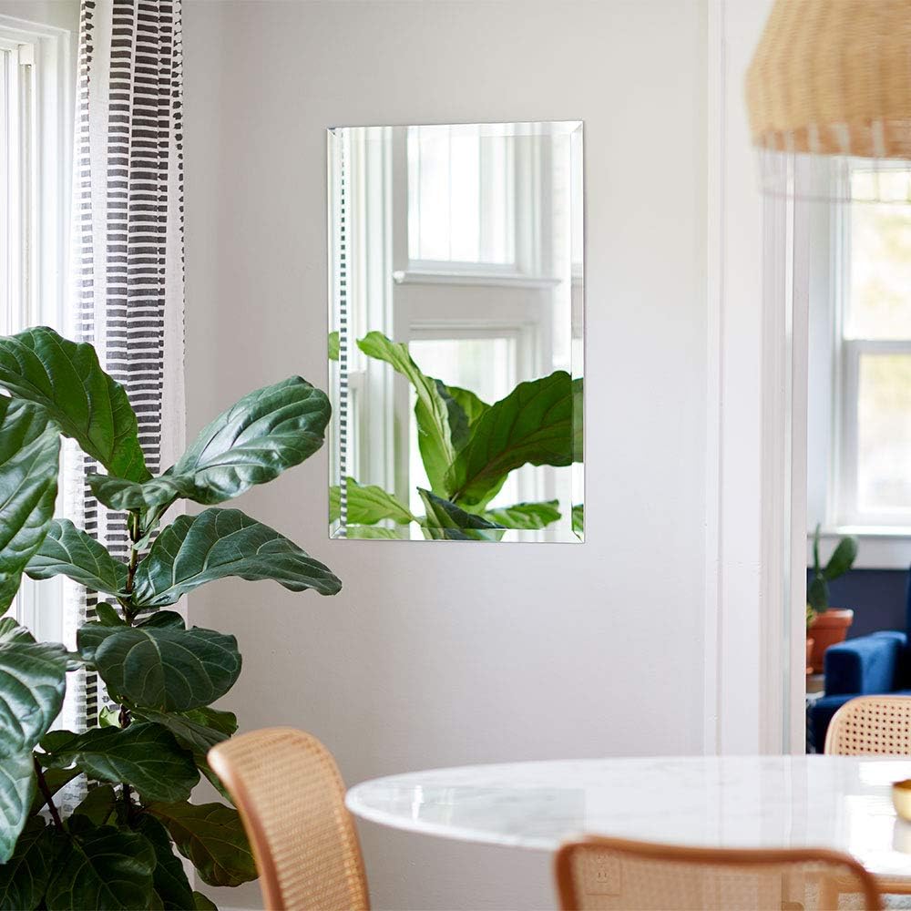 Better Bevel 24" x 36" Frameless Rectangle Mirror | 1" Beveled Edge | Bathroom Wall Mirror : Home & Kitchen