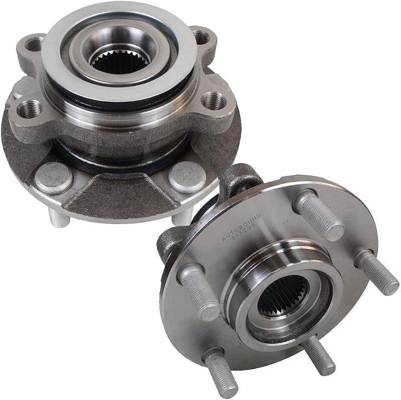 Cubo de roda dianteiro com rolamento Autoround 513298 para Nissan Rogue, Rogue Select e Sentra – Par