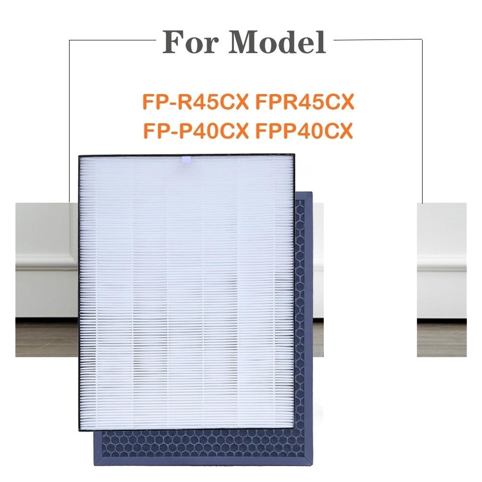 Reemplazo Del Filtro De Carbono Del Purificador De Aire H13 Compatible With Sharp FZ-N40HFU FZN40HFU For FP-N40CX FZ-R45HFU FPN40CX FPR45CX FPP40CX(FPR45CX FPP40CX)