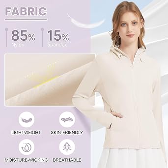 Women's UPF 50+ Sun Protection Cooling Outdoor Lightweight Jacket